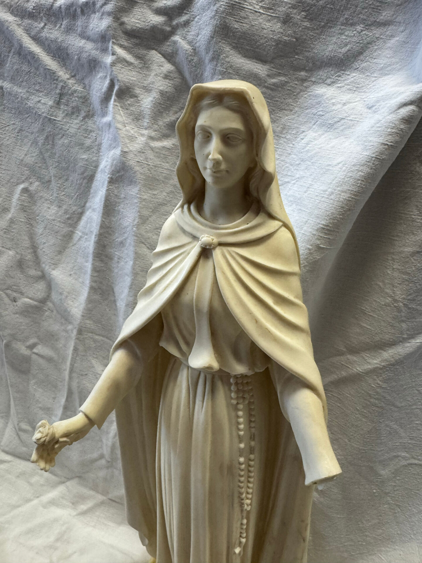 Virgin statue in resin