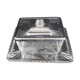 Art Deco cookie jar in chrome metal and glass