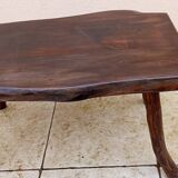 Vintage Brutalist Elm Coffee Table