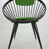 Black original "circle" chair Yngve Ekström for Swedese, 1960s, Sweden