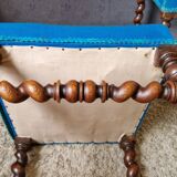 Pair of blue fabric chairs