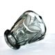 Art deco vase in grey glass engraved with acid czechoslovakia 1920