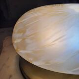 Vintage Midcentury flush mount ceiling lamp in caramel Murano glass | MCM swirl hand-crafted lighting | Retro home decor lamp | Cozy ambient