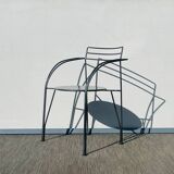 Pair of 'Silver Moon' chairs by Pascal Mourgue - Fermob. Vintage 80s.