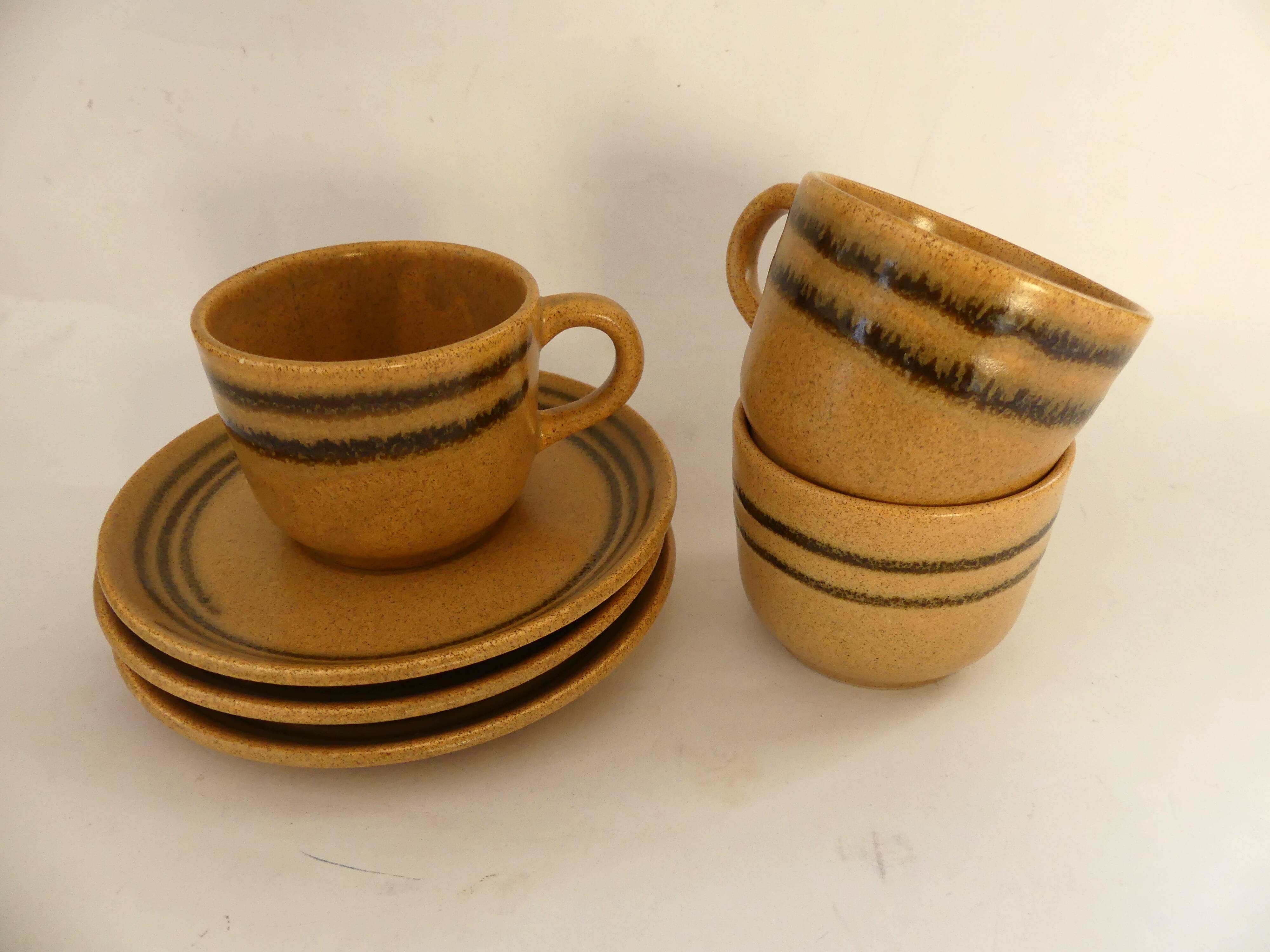Sarreguemines stoneware cups