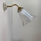 Vintage prismatic glass wall lamp