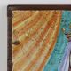 Ancient majolica painting on wood, religious subject, Italy 20th century.