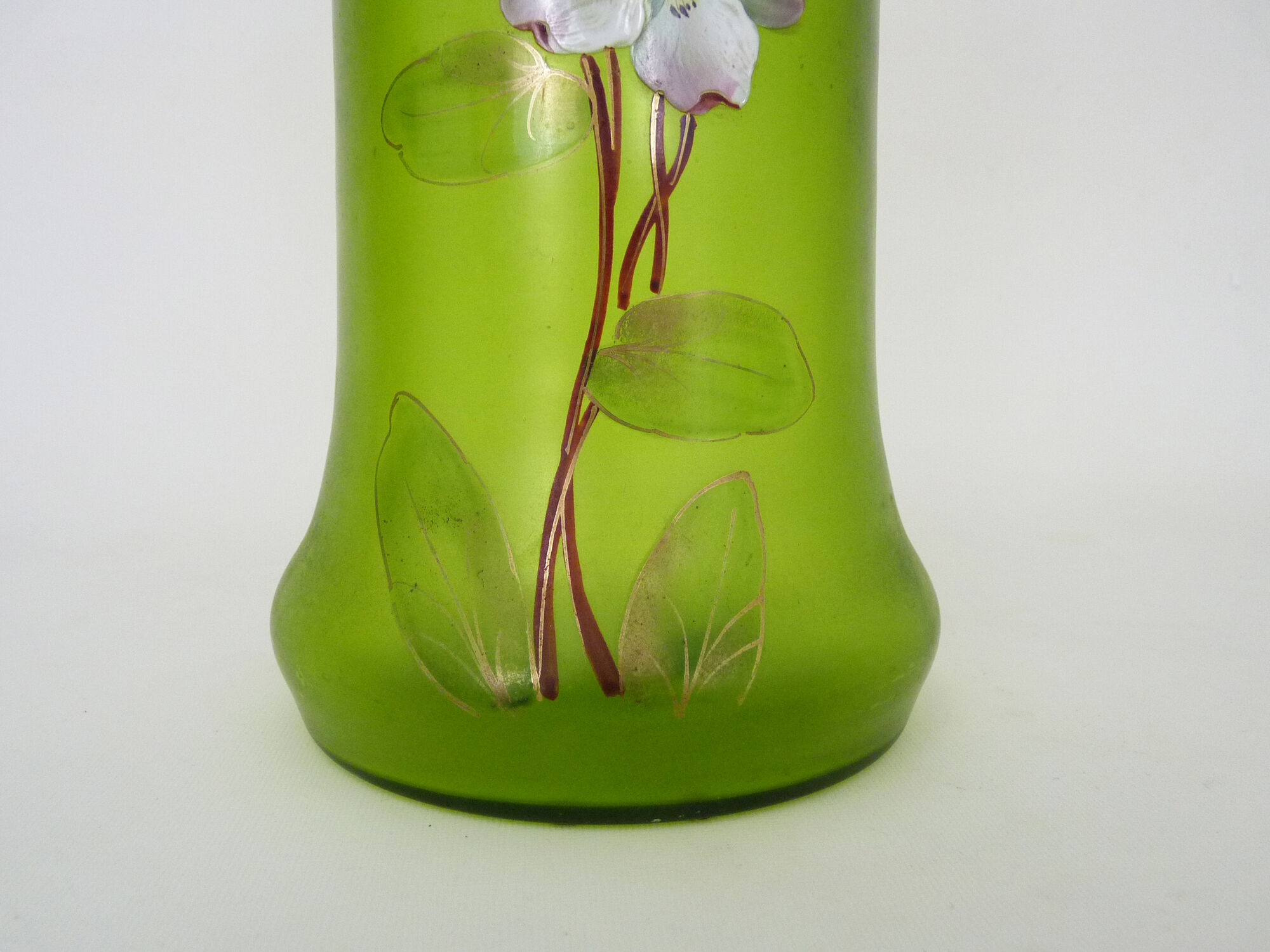 Art nouveau vase enamelled floral decoration, 27.5 cm - 10.82"