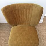 Velvet cocktail armchair