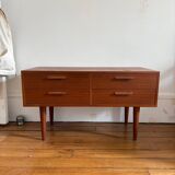 Small Scandinavian wooden chest of drawers