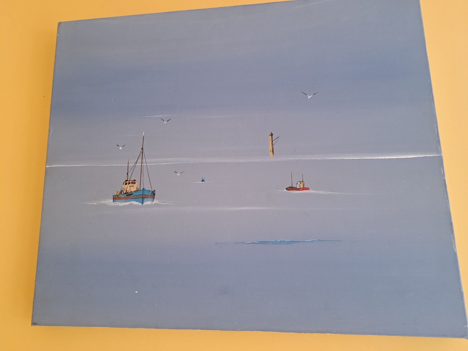 Sea boats painting