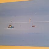 Tableau mer bateaux