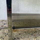 Chrome shelf with smoked glass