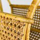 Vintage bamboo and Vienna straw magazine rack, Italy, 1960s.