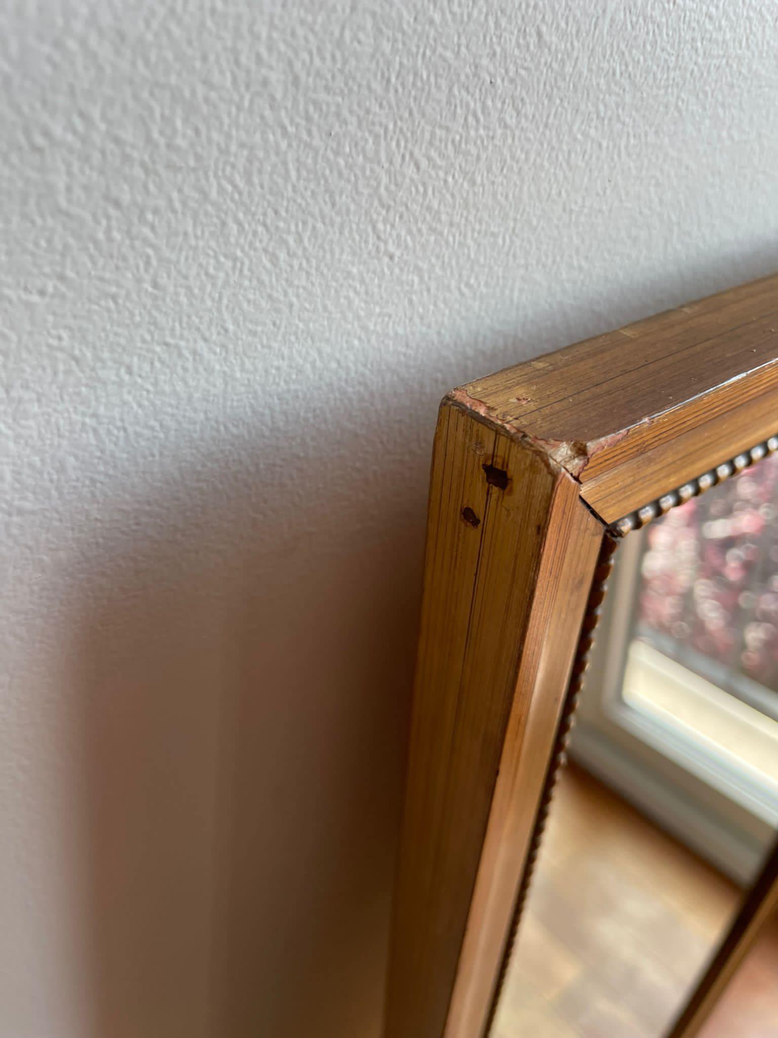 Long mirror golden frame