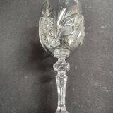 10 Bohemian cut crystal wine glasses