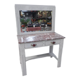 Art Deco table with 2 drawers and mirror, side table