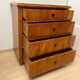 Biedermeier Ebonized Chest of Drawers in Cherry Veneer, South Germany, 1830