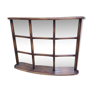 Bevelled multiple shelf mirror 94x74cm