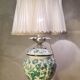 lampe ancienne 65x32 bronze et porcelaine inter a tirette tres bon etat