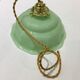 Suspension vintage en opaline verte