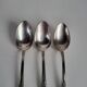 3 Small Silver Metal Dessert Spoons