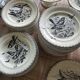 Clairefontaine tableware service, earthenware with bird decoration.