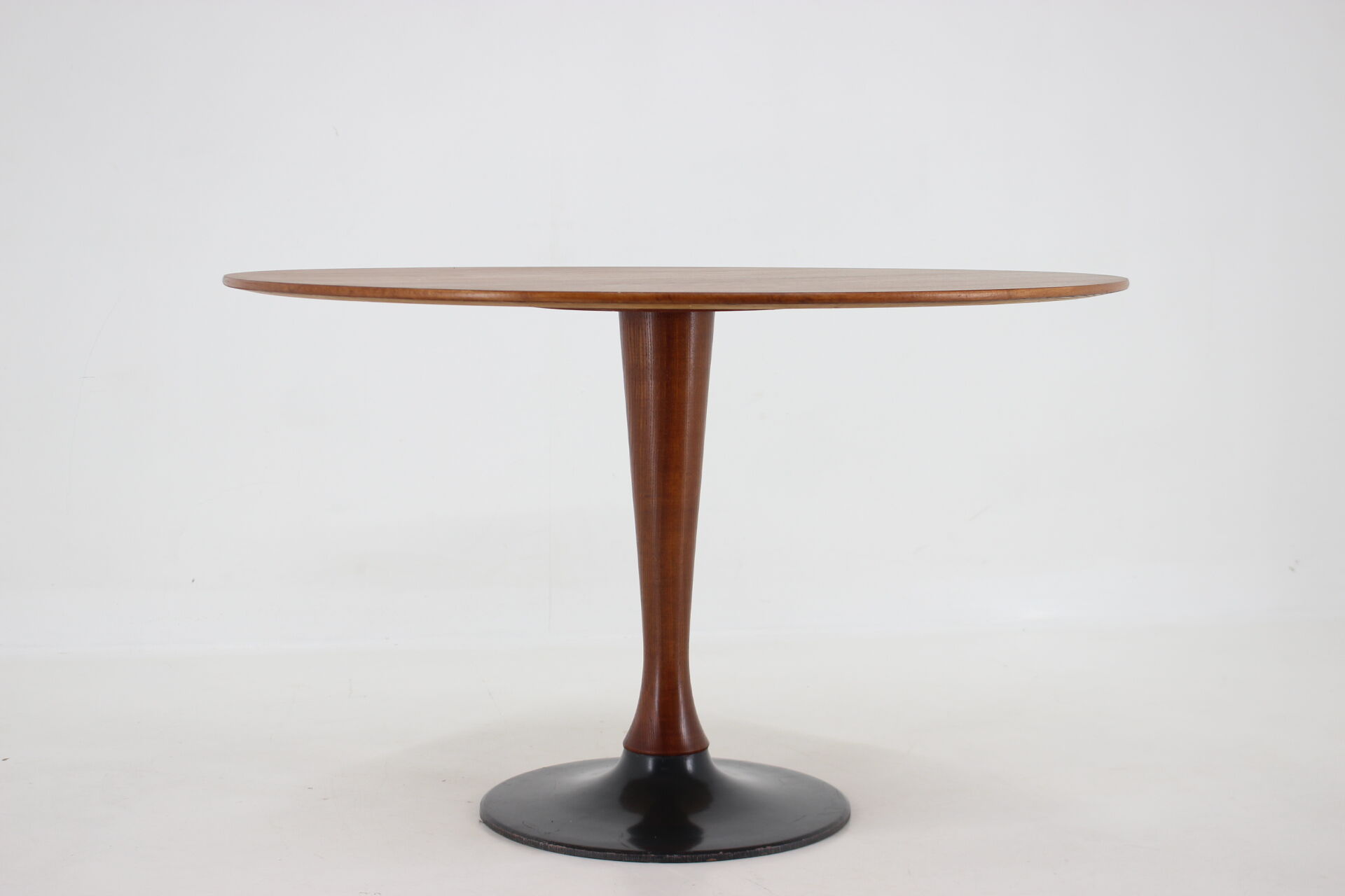 1970s Teak Round Dining Table, Czechoslovakia