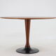 1970s Teak Round Dining Table, Czechoslovakia