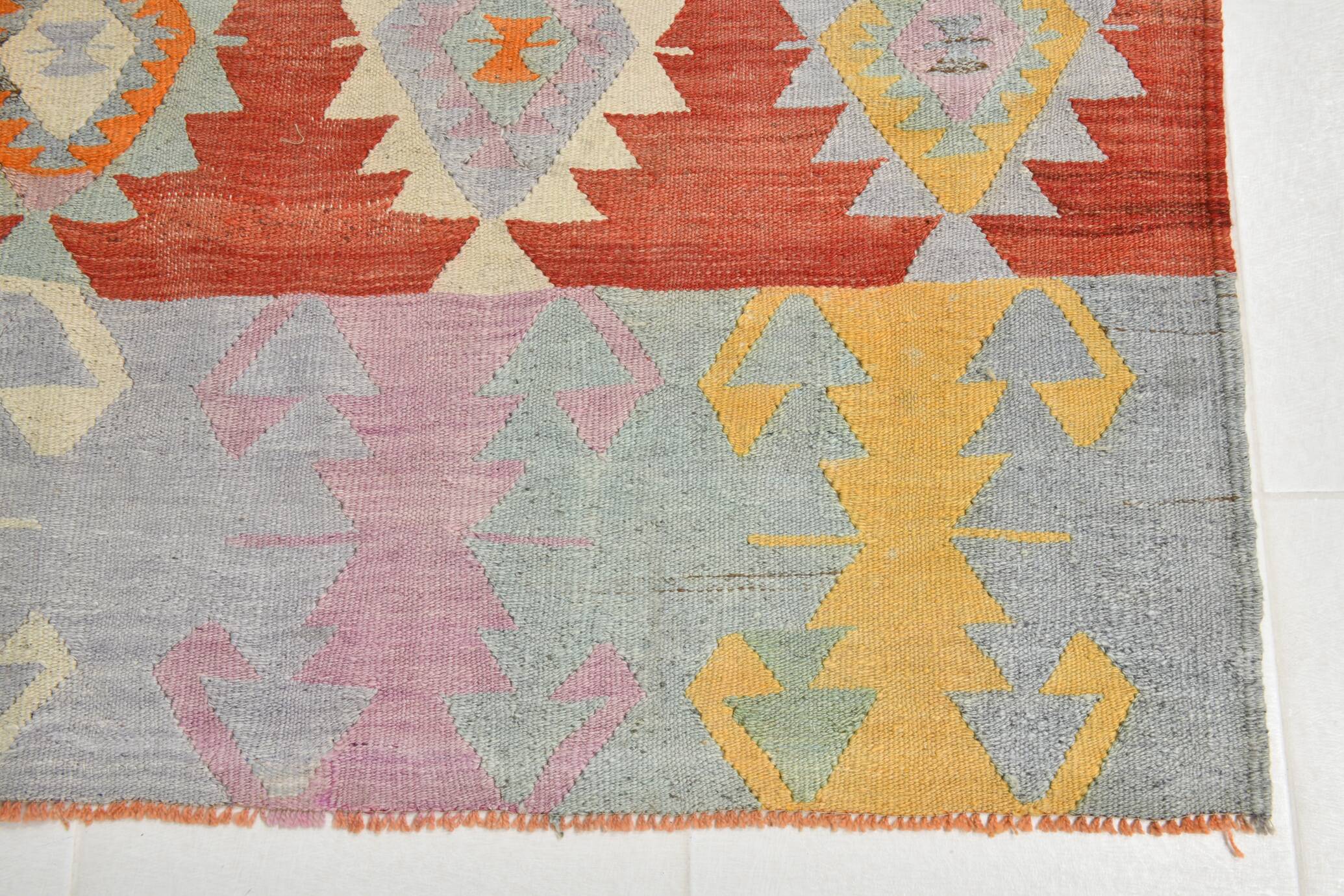 7x9 Oushak Area Rug, Boho Rug, Rare Style Rug, Colorful Rug, 195x259Cm