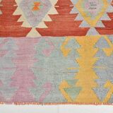 7x9 Oushak Area Rug, Boho Rug, Rare Style Rug, Colorful Rug, 195x259Cm
