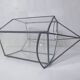 Verrière terrarium mini serre à cactus en verre et métal