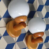 Pair of pine scndivave sconces