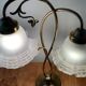 Vintage brass lamp and handkerchief globes