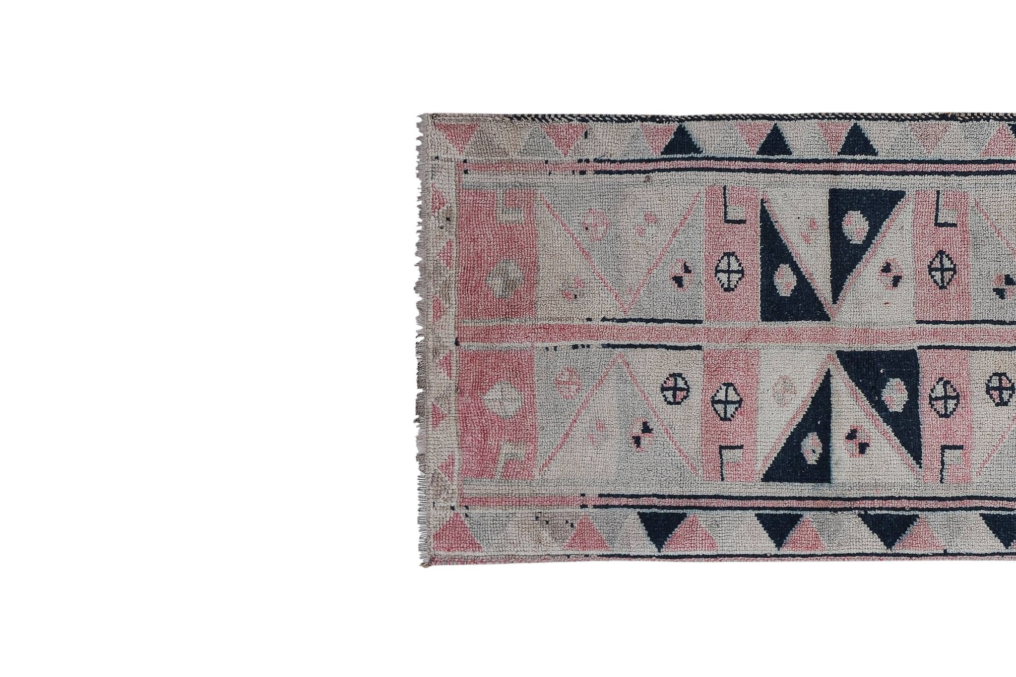 Vintage Turkish Oushak Rug Handwoven 119x330 cm