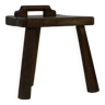 Original old oak milking stool