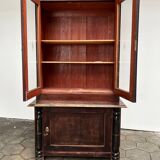 Vitrine vintage, bibliothèque avec portes vitrées