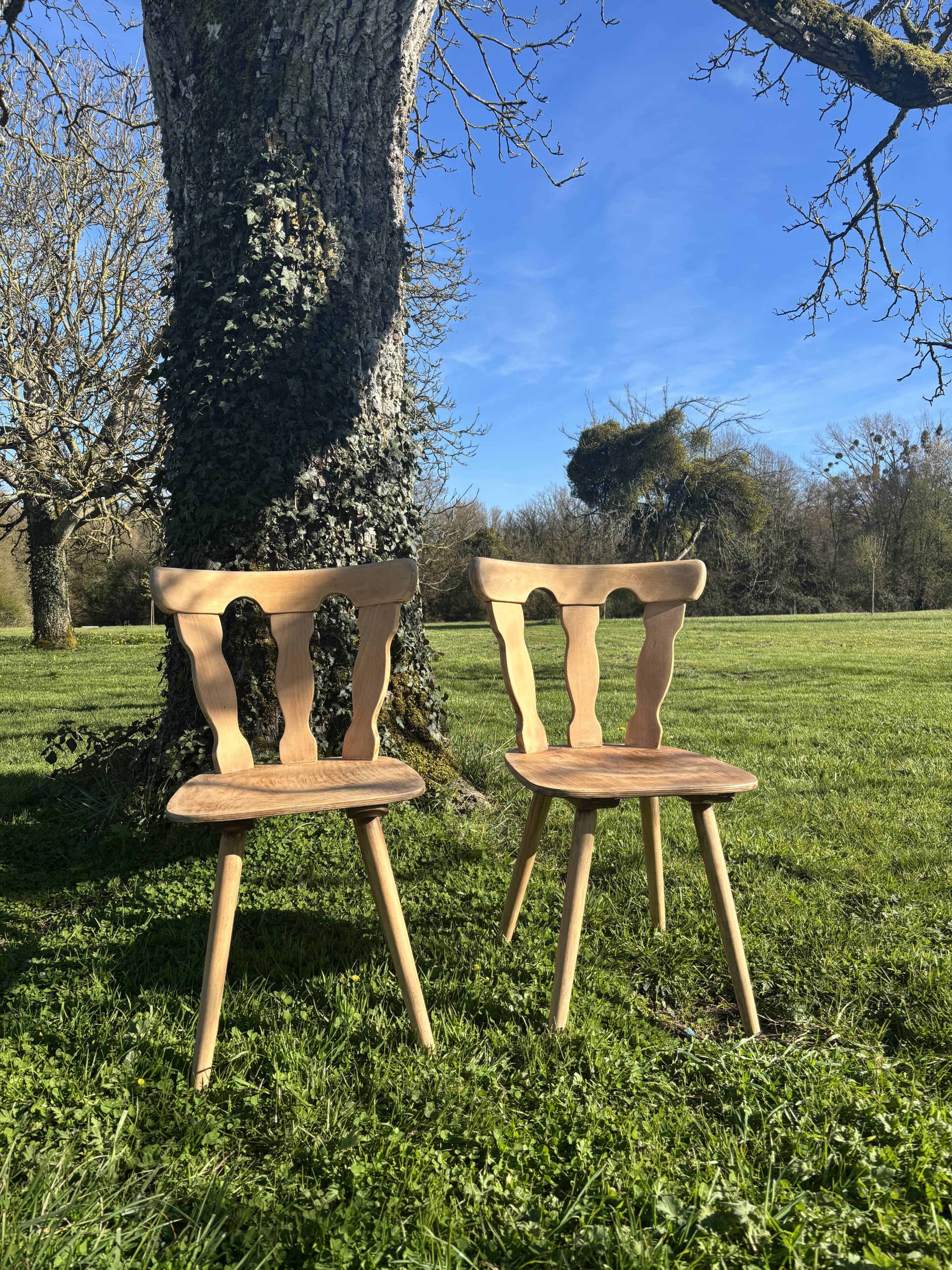 2 old bistro chairs