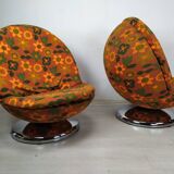 Ball Chairs Space Age Vintage, 1970s, Set of 2