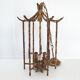 Suspension vintage 1970 pagode faux bambou