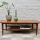 Vintage teak coffee table with shelf