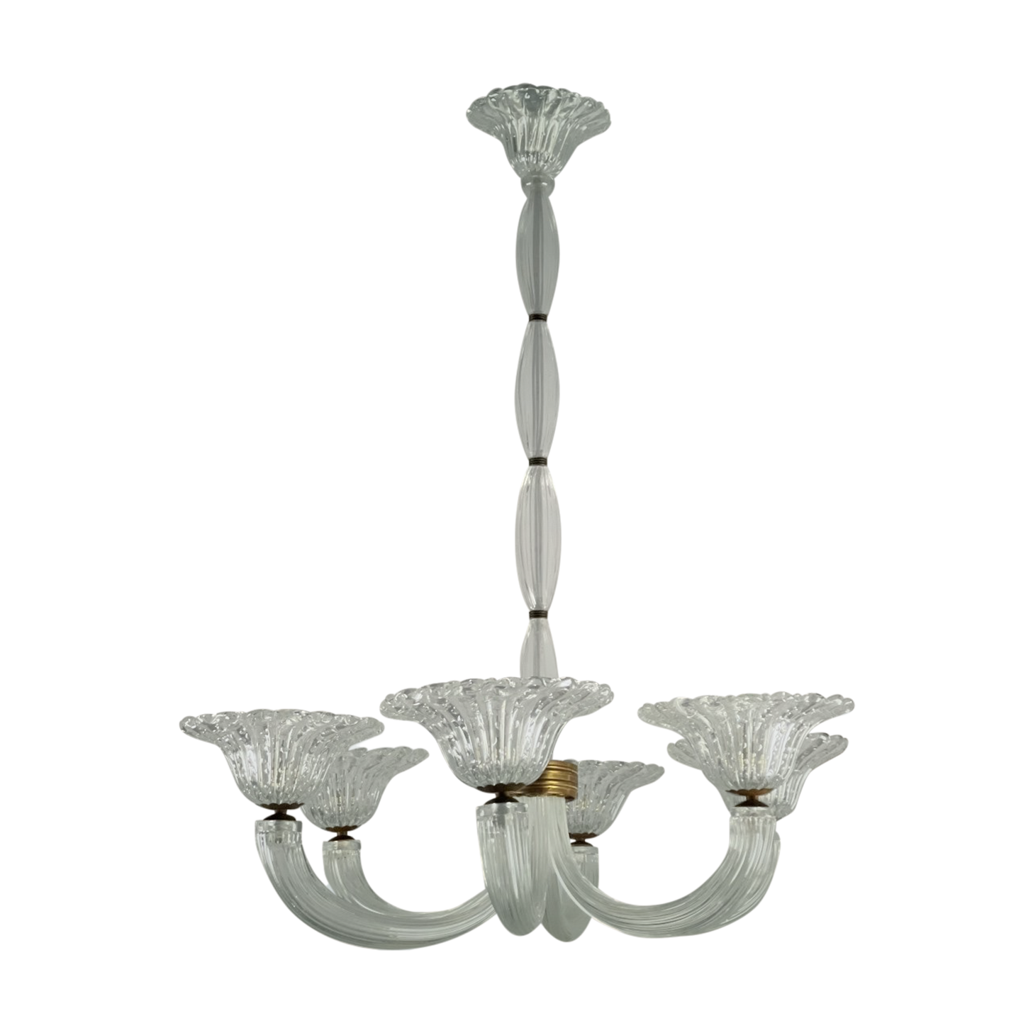 Venetian chandelier in murano glass by seguso circa 1950