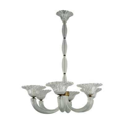 Lustre vénitien en verre de murano par Seguso vers 1950