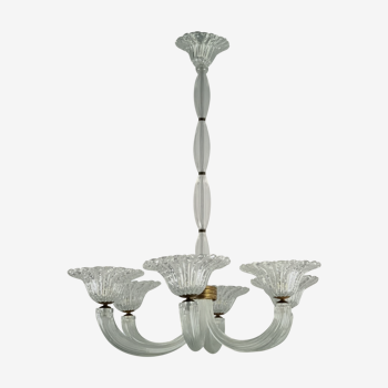 Venetian chandelier in murano glass by seguso circa 1950