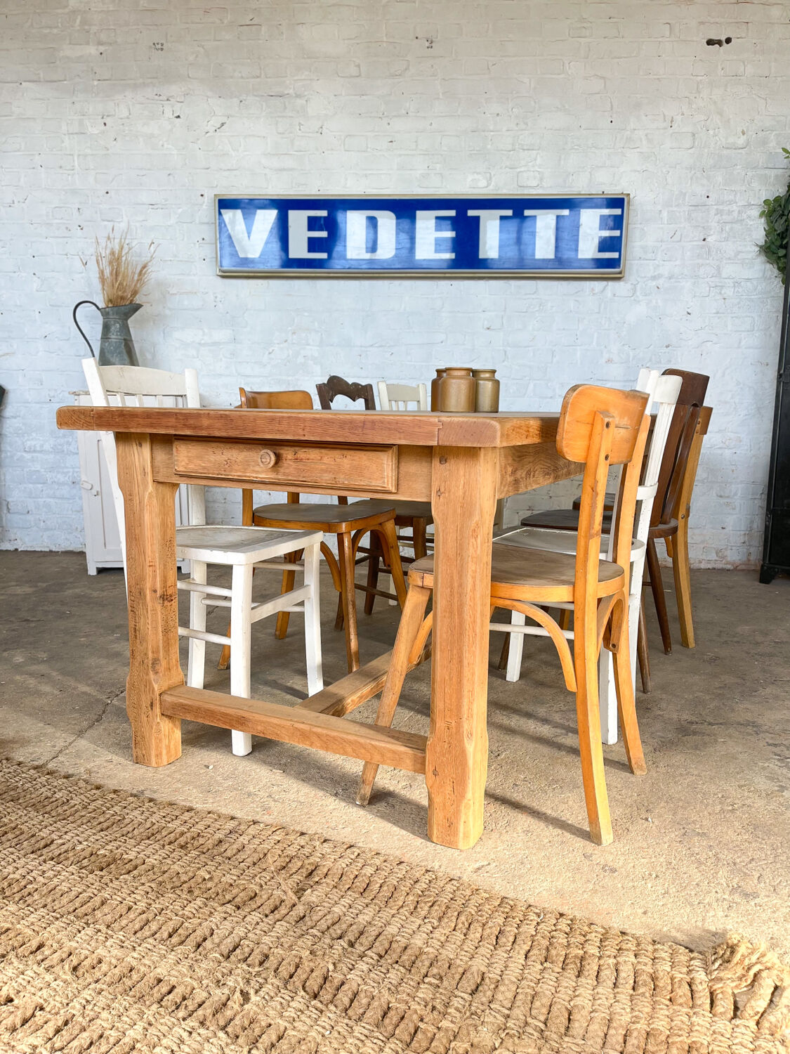 Old oak farmhouse table