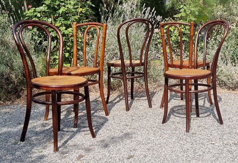 5 chairs bistro Fischel and Türpe 1900 ca