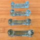 Set of 4 handcrafted glass knife rests - Biot