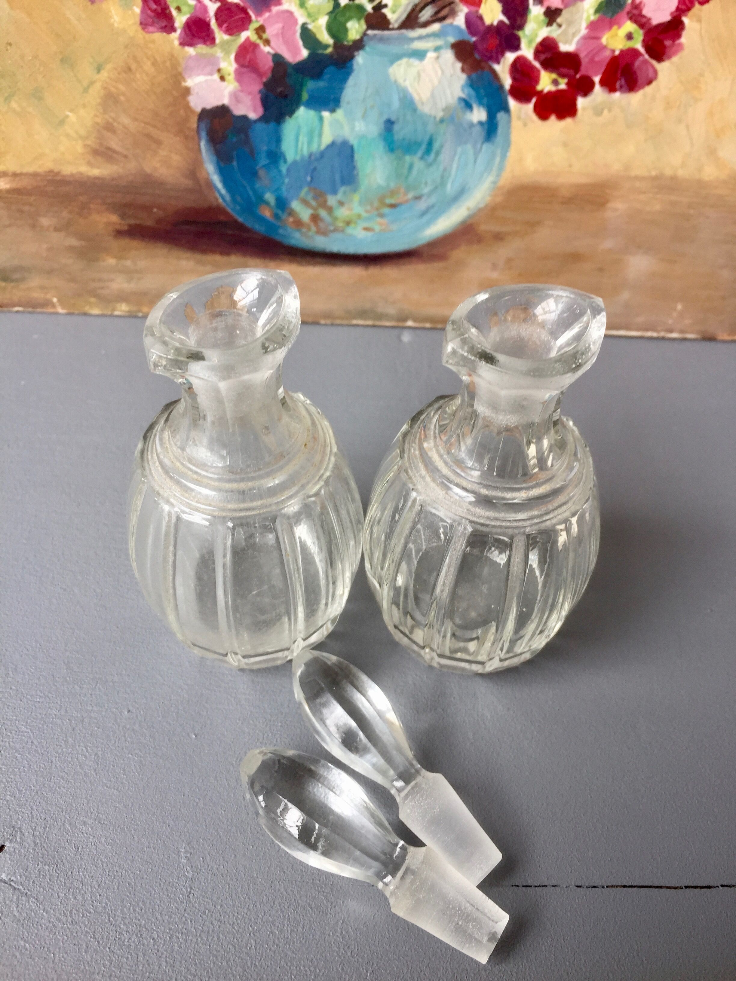 Pair of old perfume bottles