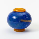 Vase en verre craquelé Transjö Hytta (Suède)