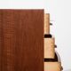 Midcentury Danish chest of 6 drawers in teak 1960s - bowed front